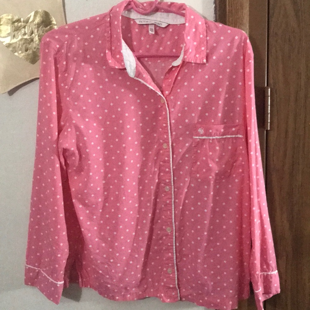 Victoria Secret | Pink Polka Dot Pajama Top